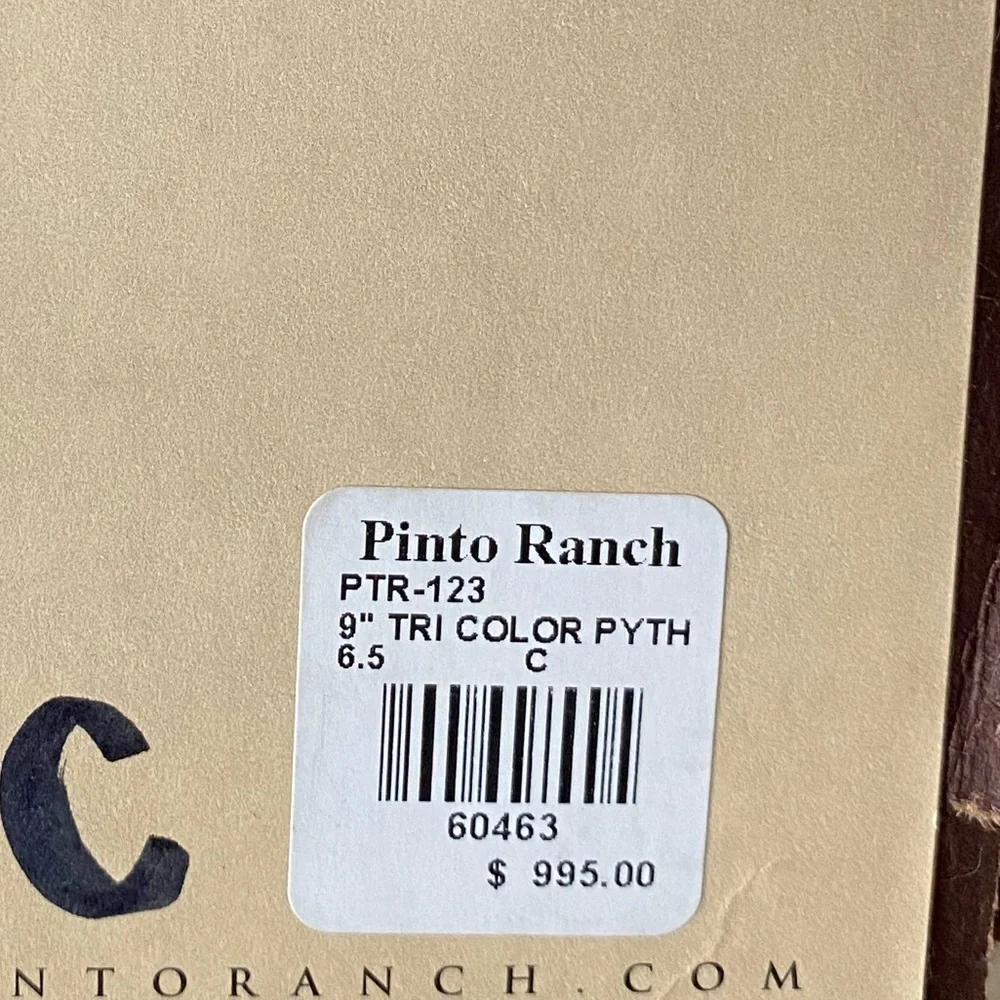 Pinto Ranch Tri Color Python Boots - Picture 10 of 10